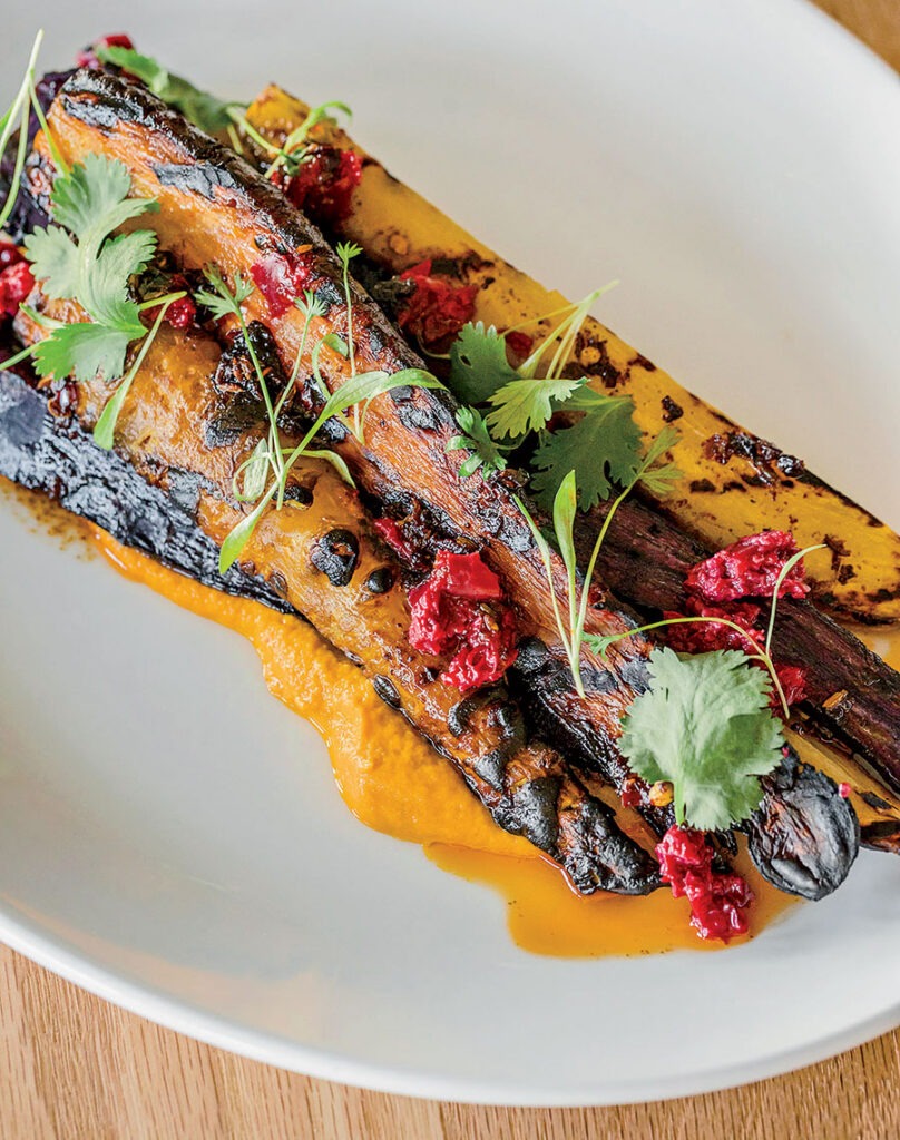 Salt-roasted carrots