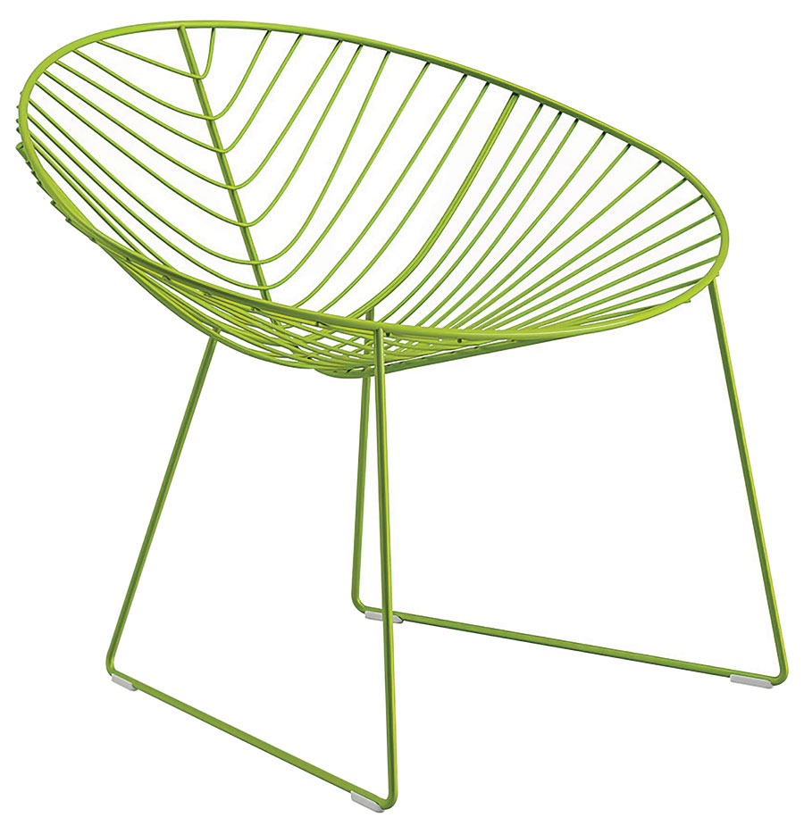 Arper steel Leaf lounge chair with sled base