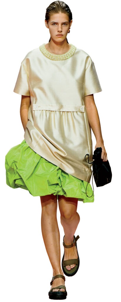 Prada technical taffeta skirt