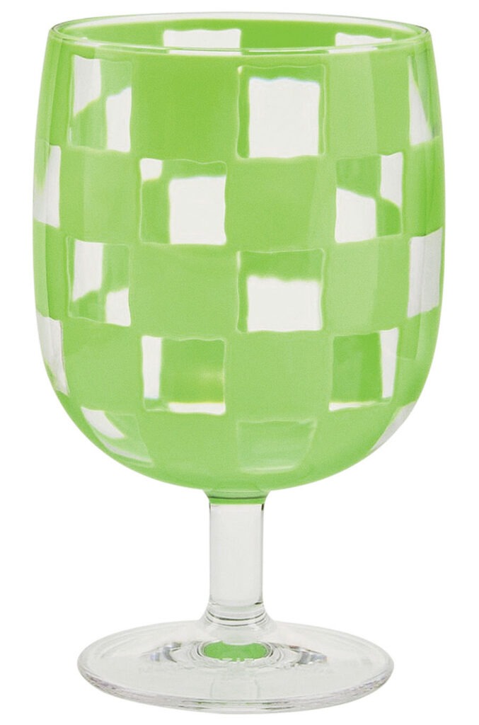 MacKenzie-Childs acrylic outdoor water goblets