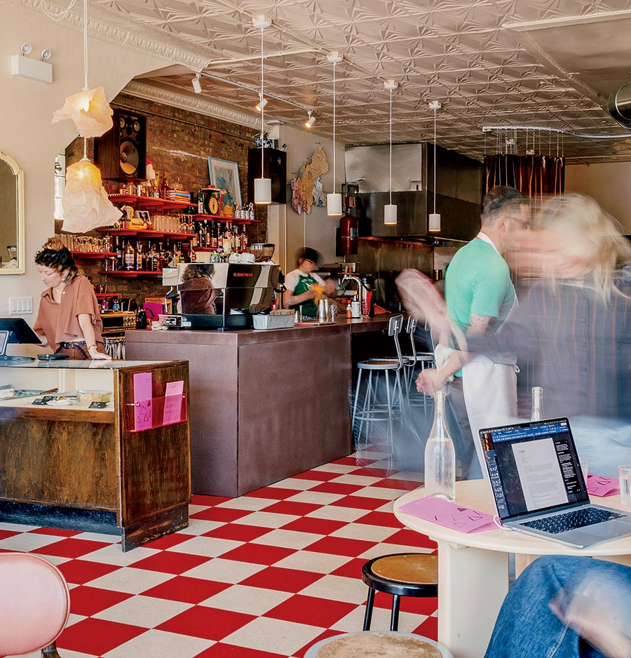 The dining area and front counter at Txa Txa Club